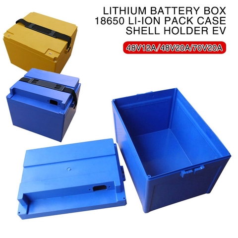 ABS+PC 48V 60V 72V 20Ah 12Ah Lithium Battery Box 18650 li-ion Pack Case Shell Holder EV Tool Parts Insulation Moisture Proof ► Photo 1/5