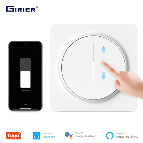 Tuya Smart Wifi Dimmer Switch, Touch Dimmable Panel Light Switch EU 100-240V, Compatible with Alexa Google Home, No Hub Required ► Photo 1/6