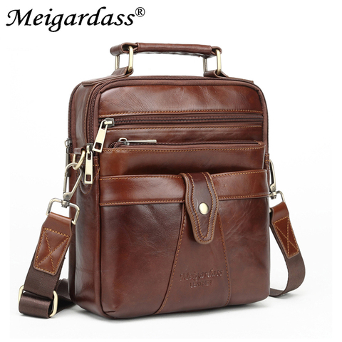 Genuine Leather Business Men's Messenger Bags for Men Shoulder Crossbody Bag Male Handbags Tote Purse Travel Bags ► Photo 1/6
