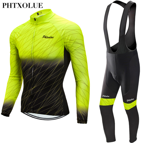 Phtxolue 2022 Winter Thermal Fleece Cycling Jerseys Set MTB Bike Clothes Maillot Ropa Ciclismo Invierno Bicycle Cycling Clothing ► Photo 1/6
