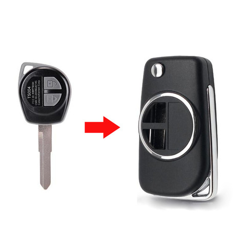 2 Buttons Replacement Modified Flip Folding Remote Key Case Shell For Suzuki Swift SX4 Jimny Vitara Fob Key Cover ► Photo 1/1