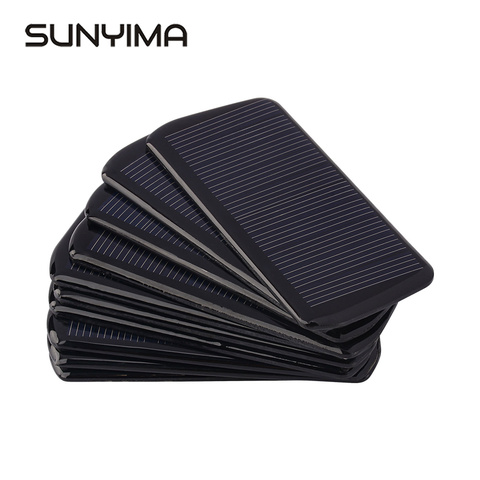 SUNYIMA 10Pcs 5V 0.6A Polycrystalline Silicon Solar Panel Module 75*36MM Sunpower DIY Mini Solar Cells Battery Phone Charger ► Photo 1/6