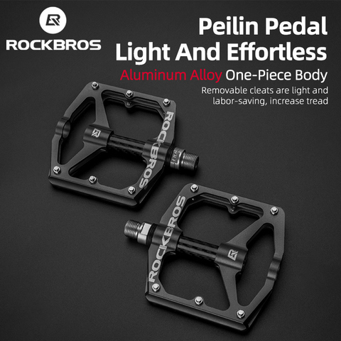 ROCKBROS MTB Cycling Ultralight Pedal Bike Bicycle Sealed DU Bearing Pedals Aluminum Alloy CRMO Non-slip Cleat Bike Part Pedals ► Photo 1/6