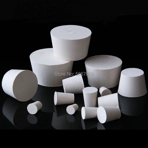 All size available 000# to #10 white Rubber stopper for Laboratory Chemistry Equipment ► Photo 1/3