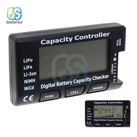 RC Meter 7 Digital Cell Battery Capacity Checker Controller Battery Voltage Tester Checking Tool For LiPo LiFe Li-ion Nicd NiMH ► Photo 1/6