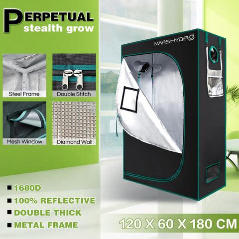 1680D Mars Hydro 120*60*180cm Indoor Grow Tent Hydroponic Plant Growing Non Toxic Room Box 100% reflective mylar ► Photo 1/6