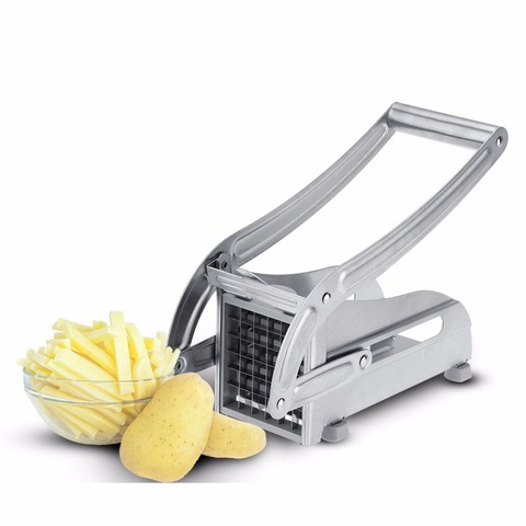 Fry Cutter Potato Chipper 2 Blades Cutter Stainless Steel Home French Fries Potato Chips Slicer Cutter Chopper Making Tool ► Photo 1/6
