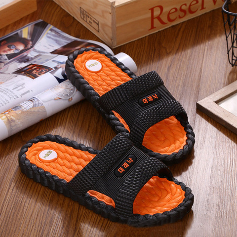 Home Couple Bathroom Slippers Summer Indoor Home Slippers Men's Slippers Female Plastic Slippers Slip Resistant  Men's Shoes ► Photo 1/6