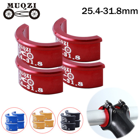 MUQZI Bicycle Handlebar Installation Aperture Adjust 25.4 To 31.8 Conversion Shim Aluminum Alloy Accessories parts MTB Road Fix ► Photo 1/6