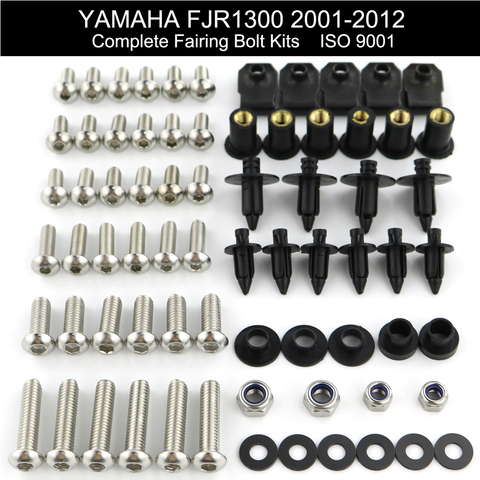 For Yamaha FJR1300 2001 2002 2003 2004 2005 2006-2012 Complete Fairing Bolts Kit Full Fairing Kit Nuts Bolts Stainless Steel ► Photo 1/6