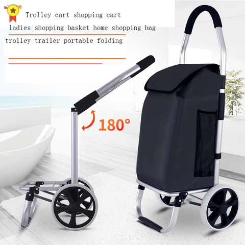 Trolley cart Stairs elderly shopping cart Wheel Woman shopping basket Household shopping bags Trolley Trailer Portable foldable ► Photo 1/6