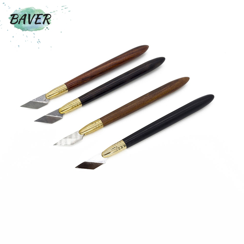 Baver Leather craft bevel-point edge knives wooden Carving Pen Knife Cutting Tool Diy ► Photo 1/6
