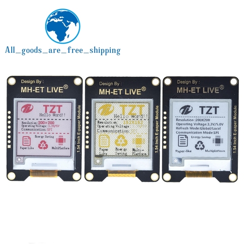 200x200, 1.54 inch E-Ink display module, three-color