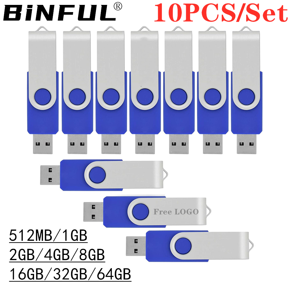 10PCS Metal Key 1GB USB Flash Drives Thumb Memory Stick Storage Flash Pen Drive 