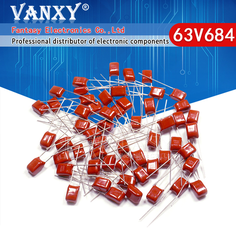 20PCS 684 63V 0.68UF Pitch 5mm 680nf 63V684J CBB Polypropylene film capacitor ► Photo 1/6