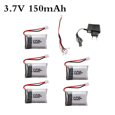 3.7v 150mAh Lipo Battery For H20 U839 S8 M67 RC Quadcopter Spare parts 3.7v 651723 Battery 1.25mm Plug and USB Charger Set ► Photo 1/5