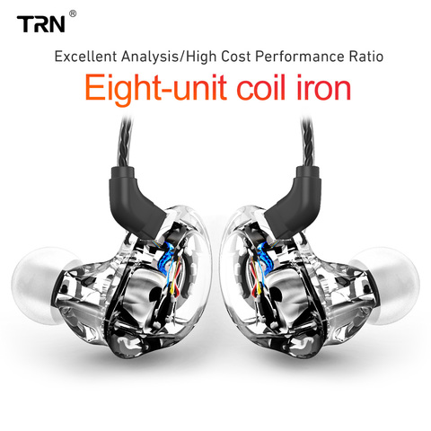 TRN V10 2DD+2BA Hybrid In Ear Earphone HIFI DJ Monitor Running Sport Earphone Earplug Headset V20 V80 V30 AS10 N1 T2 VX V90 BA8 ► Photo 1/6