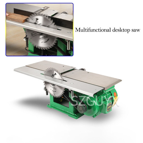 1.3KW multi-function electric woodworking table planing small table saw bench drill three in one cutting machine planer ► Photo 1/6
