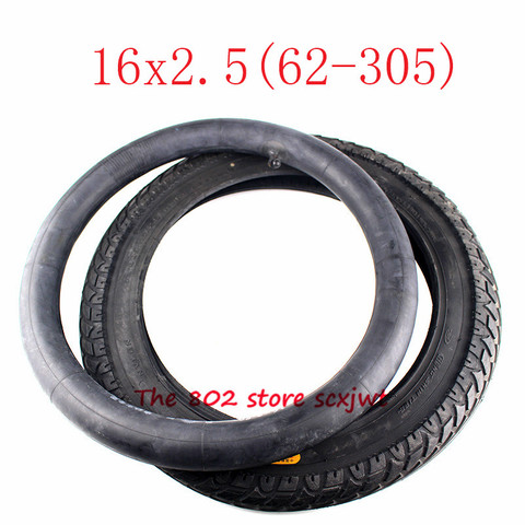 Size 16*2.5 16x2.5 tire inner Tube Fits e-bike Escooter Moped Tire Tube 16x2.50 62-305 Electric Bicycle Kids Bikes wheel tyre ► Photo 1/6