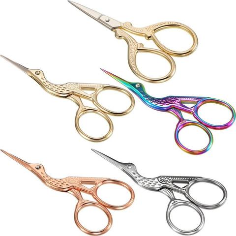 Durable Stainless Steel Retro Tailor Scissor Crane Shape Sewing Small Embroidery Craft CrossStitch Scissors DIY Home Tools ► Photo 1/6