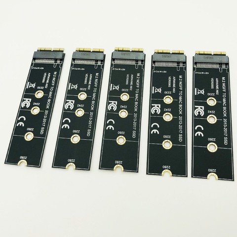 5PCS NVME M2 SSD Adapter Convert Card for MacBook Air Pro Retina 2013-2017 NVME/AHCI SSD Upgrade Kit For A1465 A1466 A1398 A1502 ► Photo 1/6