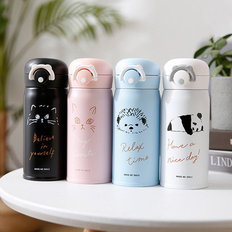 350ml/500ml Cartoon Cat Stainless Steel Vacuum Flasks Portable Thermos Mug Travel Thermal Water Bottle Tumbler Thermocup ► Photo 1/6