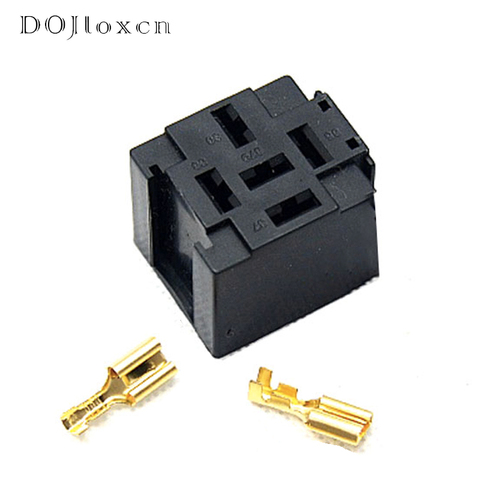 1 Set 5 Pin Automotive Female Connector Relay Mount Horn Relay Flame Retardant, High Temperature Resistance 40A DJ7059-6.3-21 ► Photo 1/4