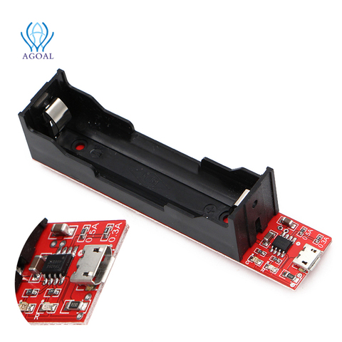 1 slot 18650 Battery Charging Holder Charging Board TP4056 0.3A / 0.5A / 0.8A with Protection Board ► Photo 1/6