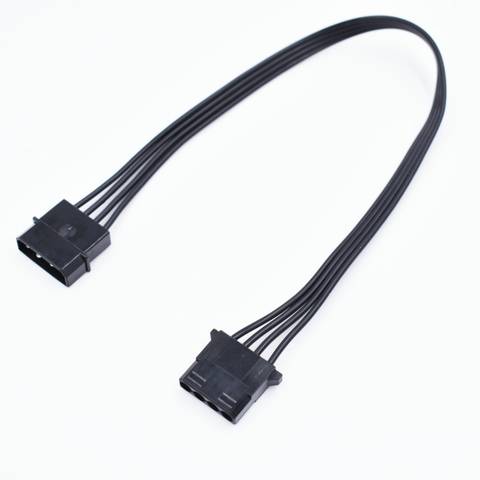 black Molex 4 Pin Female to Male HDD IDE Computer Fan Internal Power Supply Extension Cable ► Photo 1/2