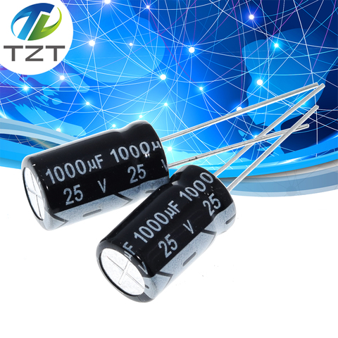 10PCS Higt quality 25V1000UF 10*17mm 1000UF 25V 17*10 Electrolytic capacitor ► Photo 1/6