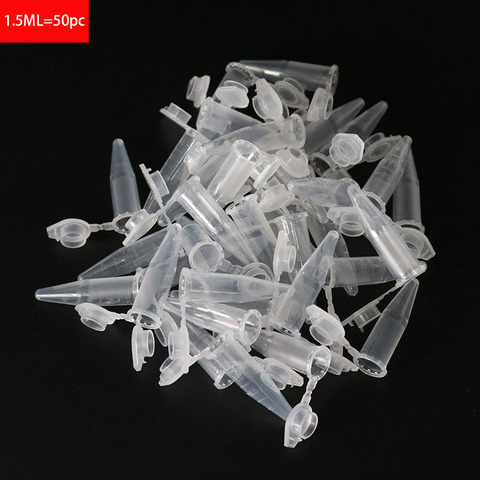 50 Pieces of Transparent Mini Plastic Test Tube Centrifuge 1.5ML Management Unit for Laboratory Sample Containers School ► Photo 1/6