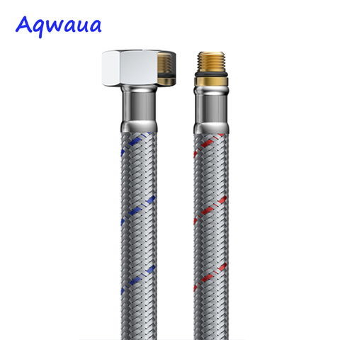 Aqwaua Faucet Hose 1 Pair Cold and Hot Water Mixer Water Supply Flexible Pipe Crane Hoses 40/50/60CM ► Photo 1/6