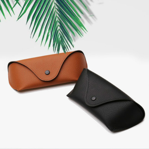 PU Leather Eyewear Cases Cover for Sunglasses Women's Eyeglasses Case Men Reading Glasses Box With Metal Buckle Eyewear Cases ► Photo 1/6