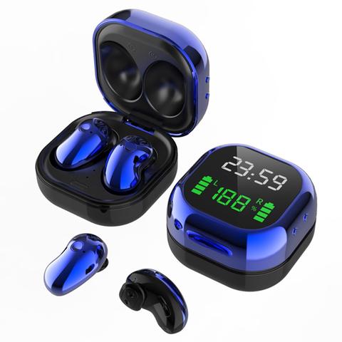 S6plus TWS Bluetooth Earphone LED Color Screen HiFi Wireless Headset Gaming Headphone Bluetooth 5.1 Mini Clock Earphone With Mic ► Photo 1/6