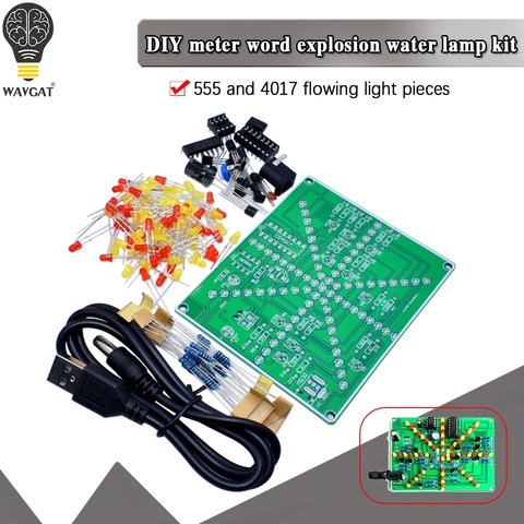 Fireworks red yellow Double Color Flashing Lights DIY Kit Strobe NE555 + CD4017 Electronic Practice Learning Kits Suite Parts ► Photo 1/6