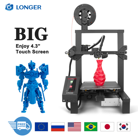 LONGER LK4 PRO 3D Printer with Big Touch Screen Open Source TMC2208 Quiet Printing for 3D Print New Frame Design 3d printer kit ► Photo 1/6