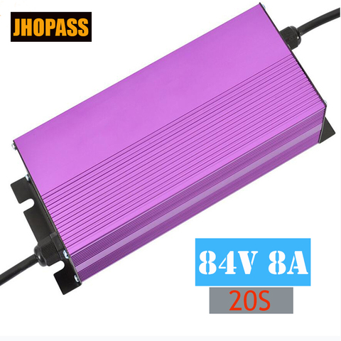 LED display 72V 8A lithium battery charger intput 220V output 84V 8A 20S for car/monocycle/e-bike superpower charger ► Photo 1/6