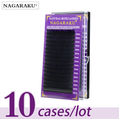 NAGARAKU Eyelashes Maquiagem 10 Cases Mink Lashes Individual Eyelash High Quality Soft Natural Light False Eyelashes Premium ► Photo 1/6