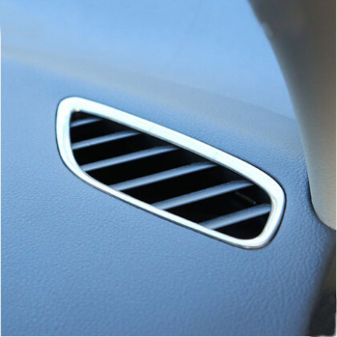 2PCS Stainless steel Car vent outlet decoration trim For Mitsubishi Outlander 2013-2022 auto accessories ► Photo 1/5