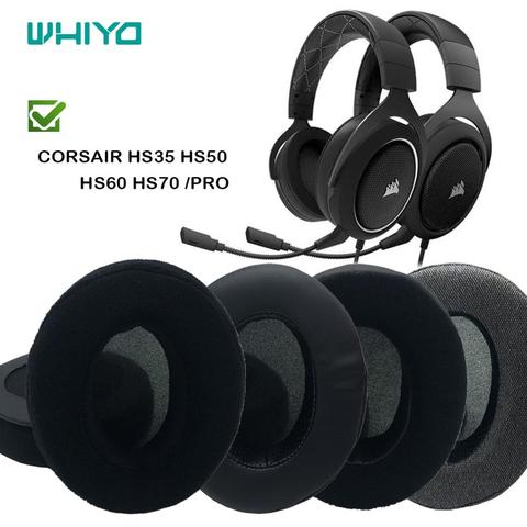 Whiyo Soft Velvet Replacement EarPads for CORSAIR HS35 HS50 HS60 HS70 PRO Headset Cushion Cover Bumper Pads ► Photo 1/6