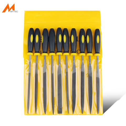 10pcs Metalworking Steel Needle Files Set Assorted 140/160/180mm Flat Warding, Square, Triangular, Round, Half-Round File Tool ► Photo 1/6