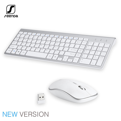 SeenDa 2.4G Wireless Silent Keyboard and Mouse Mini Multimedia Full-size  Keyboard Mouse Combo Set For Notebook Laptop Desktop PC - Price history &  Review, AliExpress Seller - seenDa Official Store