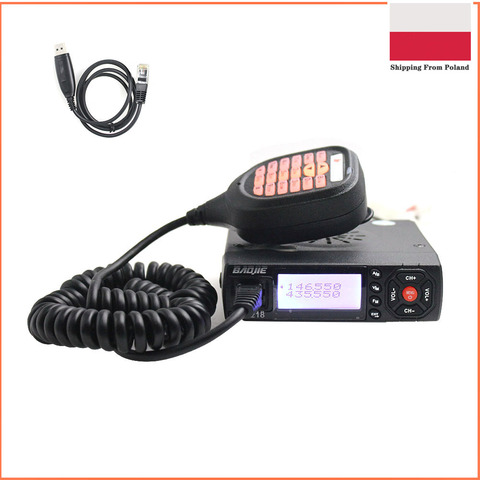 Baojie BJ-BJ-218 Z218 KT8900 Dual Band VHF UHF Mobile Radio BJ 218 Transceiver 20 / 25W Auto Walkie Talkie 10 KM Mini Ham Radio ► Photo 1/6