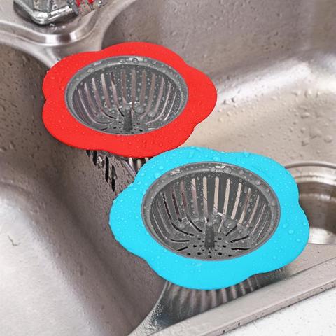 1PC Silicone Sink Strainer Flower Shaped Shower Sink Drains Cover Sink Colander Sewer Hair Filter Kitchen Accessories ► Photo 1/6