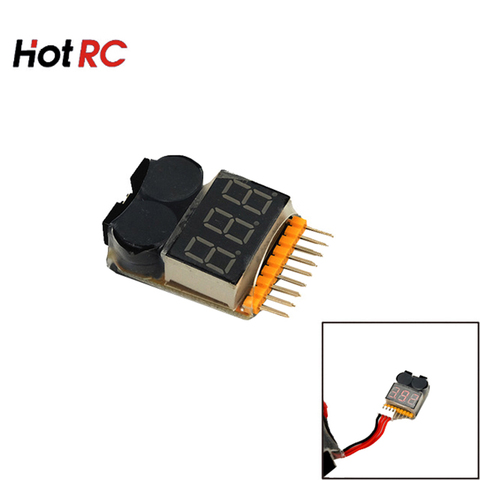 HOTRC Lipo Battery Low Voltage Meter Tester 1S-8S Buzzer Alarm for RC Model ► Photo 1/5