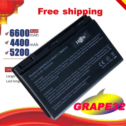 Battery For Acer Extensa 5220 5235 5620 5630 7620 TravelMate 5320 5520 5720 7720 7520 6592 TM00741 TM00751 GRAPE32 free shipping ► Photo 1/5