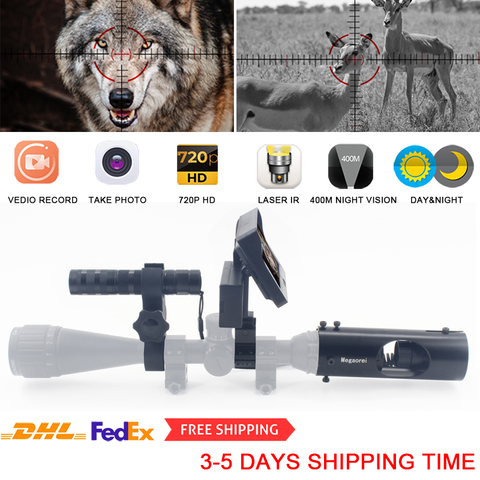 Megaorei 2022 Night Vision Scope Rifle Scope Optics Hunting Cameras Digital 720P Wildlife Night Vision 850nm Infrared Laser ► Photo 1/5