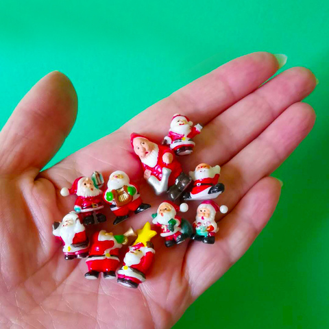 10Pcs/Christmas decor/doll house/miniatures/cute/fairy garden gnome/moss terrarium decor/crafts/bonsai figurine/diy supplies ► Photo 1/6
