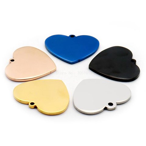 Wholesale 100Pcs Heart id tag Personalized Funny cat Dog Tags Engraved  For Collar Accessories Puppy Stainless Steel dog plate ► Photo 1/6