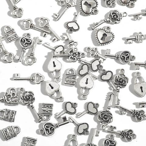 10-30pcs/lot Vintage Animal Butterfly Elephant Fish key Charms for Jewelry Making Pendant DIY Necklace Handmade Jewelry Making ► Photo 1/6
